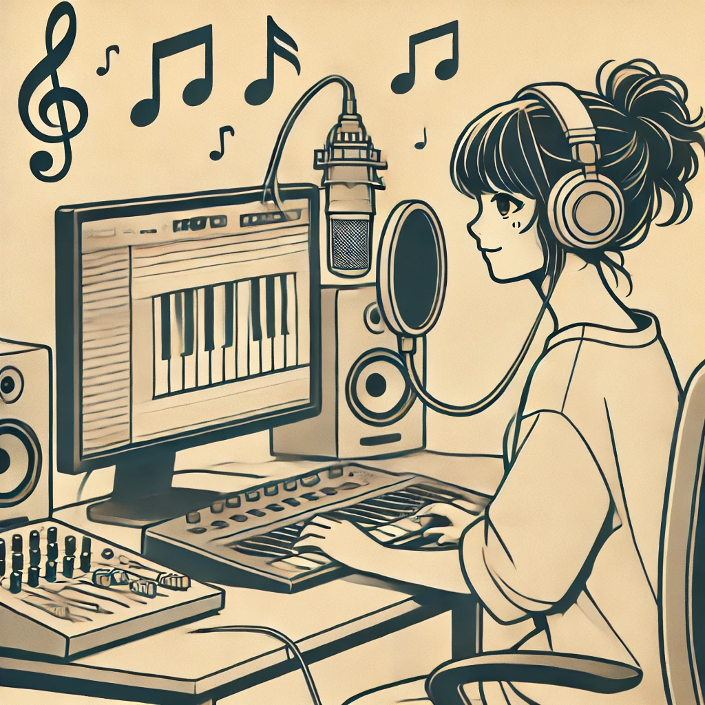 Music production illustration